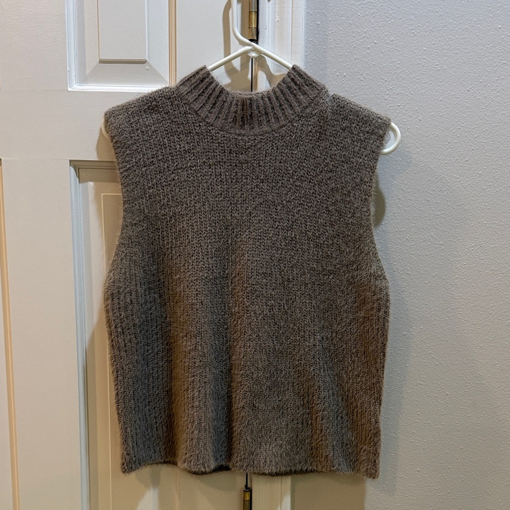 Old Navy Taupe Sleeveless Turtleneck Knit